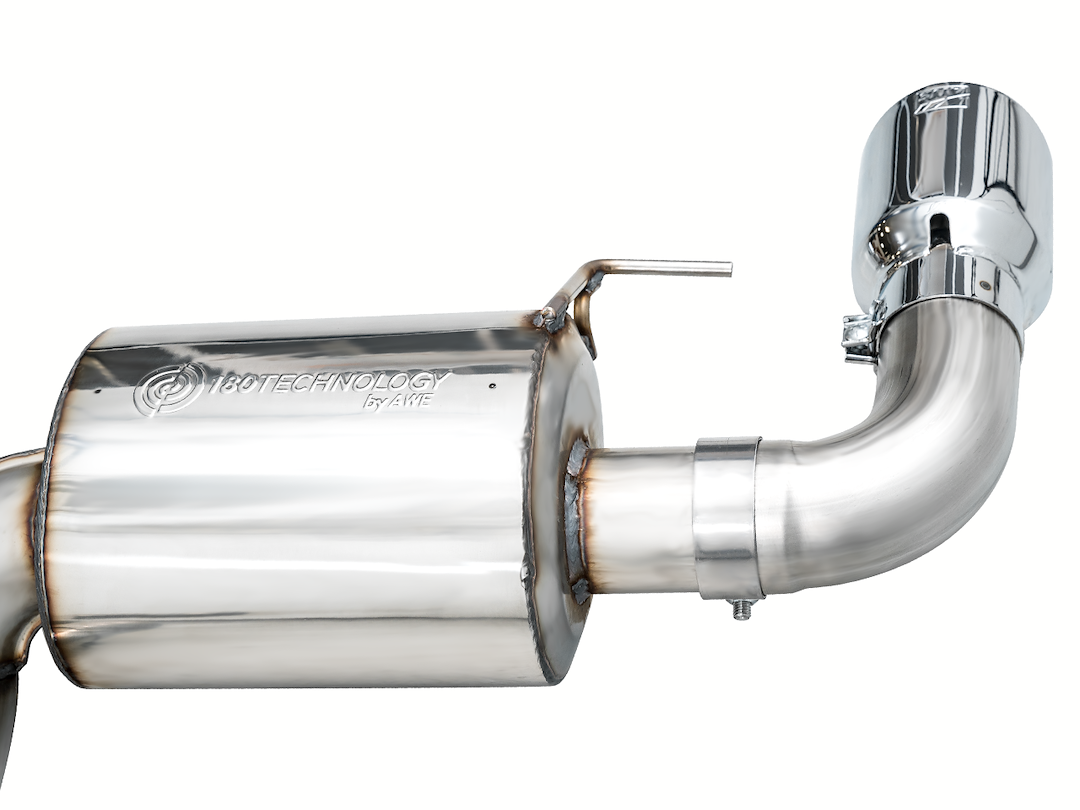 AWE Tuning Exhaust System Kit, Touring Edition Axle-Back System, Stainless Steel, Without Muffler, Single Exhaust with Dual Exits – 3015-32429
