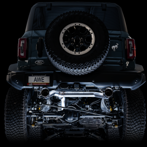 AWE Tuning Exhaust System Kit, 0FG Cat-Back System, T304L Stainless Steel, Without Muffler, Single Exhaust with Dual Exits, Rear Exit – 3015-32456