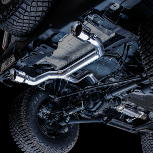 AWE Tuning Exhaust System Kit, 0FG Cat-Back System, T304L Stainless Steel, Without Muffler, Single Exhaust with Dual Exits, Rear Exit – 3015-32456