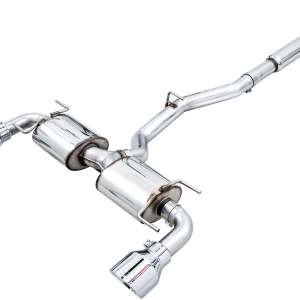 AWE Tuning Exhaust System Kit, Touring Edition Cat-Back System, Stainless Steel, Without Muffler, Single Exhaust with Dual Outlet – 3015-32486