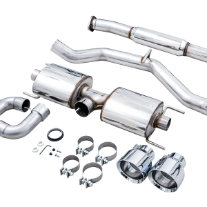 AWE Tuning Exhaust System Kit, Touring Edition Cat-Back System, Stainless Steel, Without Muffler, Single Exhaust with Dual Outlet – 3015-32486