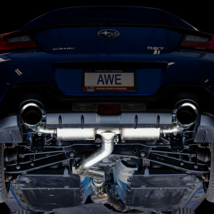 AWE Tuning Exhaust System Kit, Touring Edition Cat-Back System, Stainless Steel, Without Muffler, Single Exhaust with Dual Outlet – 3015-32486