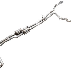 AWE Tuning Exhaust System Kit, 0FG Cat-Back System, Stainless Steel, With Muffler, Dual Exhaust with Dual Exits, Rear Exit – 3015-32530