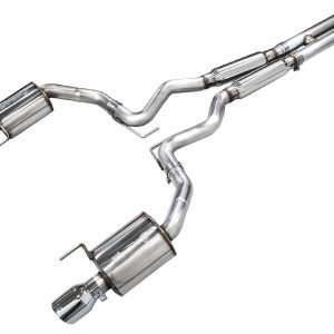 AWE Tuning Exhaust System Kit, Touring Edition Cat-Back System, Stainless Steel, With Muffler, Dual Exhaust with Dual Outlet, Rear Exit – 3015-32650
