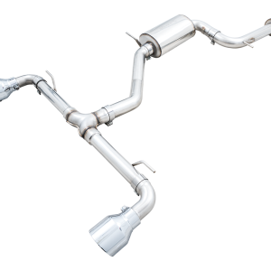 AWE Tuning Exhaust System Kit, Touring Edition Cat-Back System, Stainless Steel, Without Muffler, Single Exhaust with Dual Outlet – 3015-32658