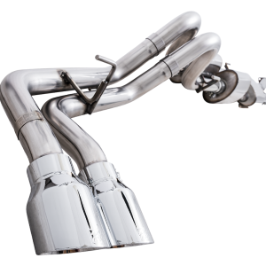 AWE Tuning Exhaust System Kit, 0FG Cat-Back System, Stainless Steel, With Muffler, Dual Exhaust with Dual Outlet, Side Exit – 3015-32826