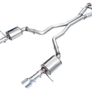 AWE Tuning Exhaust System Kit, Touring Edition Cat-Back System, Stainless Steel, With Muffler, Dual Exhaust with Dual Outlet, Rear Exit – 3015-32952