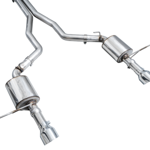 AWE Tuning Exhaust System Kit, Touring Edition Cat-Back System, Stainless Steel, With Muffler, Dual Exhaust with Dual Outlet, Rear Exit – 3015-32952