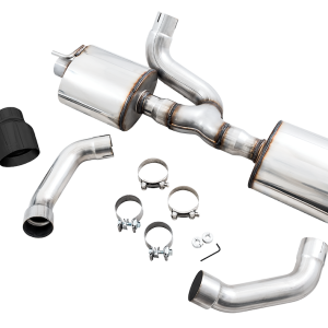 AWE Tuning Exhaust System Kit, Tread Edition Axle-Back System, Stainless Steel, Without Muffler, 3 Inch Pipe Diameter – 3015-33001