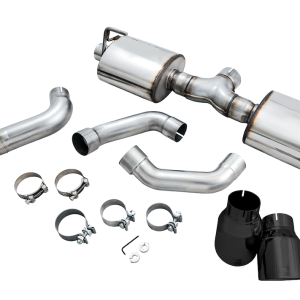 AWE Tuning Exhaust System Kit, Tread Edition Axle-Back System, Stainless Steel, Without Muffler, 3 Inch Pipe Diameter – 3015-33001