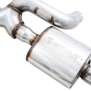 AWE Tuning Exhaust System Kit, Tread Edition Axle-Back System, Stainless Steel, Without Muffler, 3 Inch Pipe Diameter – 3015-33003