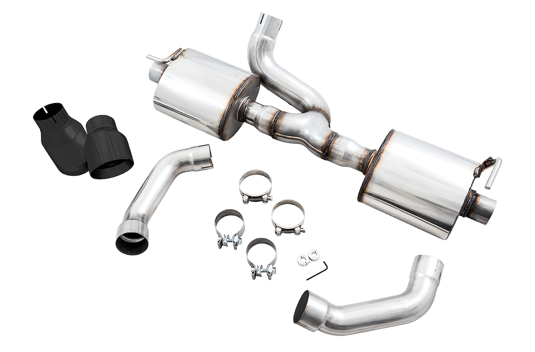 AWE Tuning Exhaust System Kit, Tread Edition Axle-Back System, Stainless Steel, Without Muffler, 3 Inch Pipe Diameter – 3015-33003