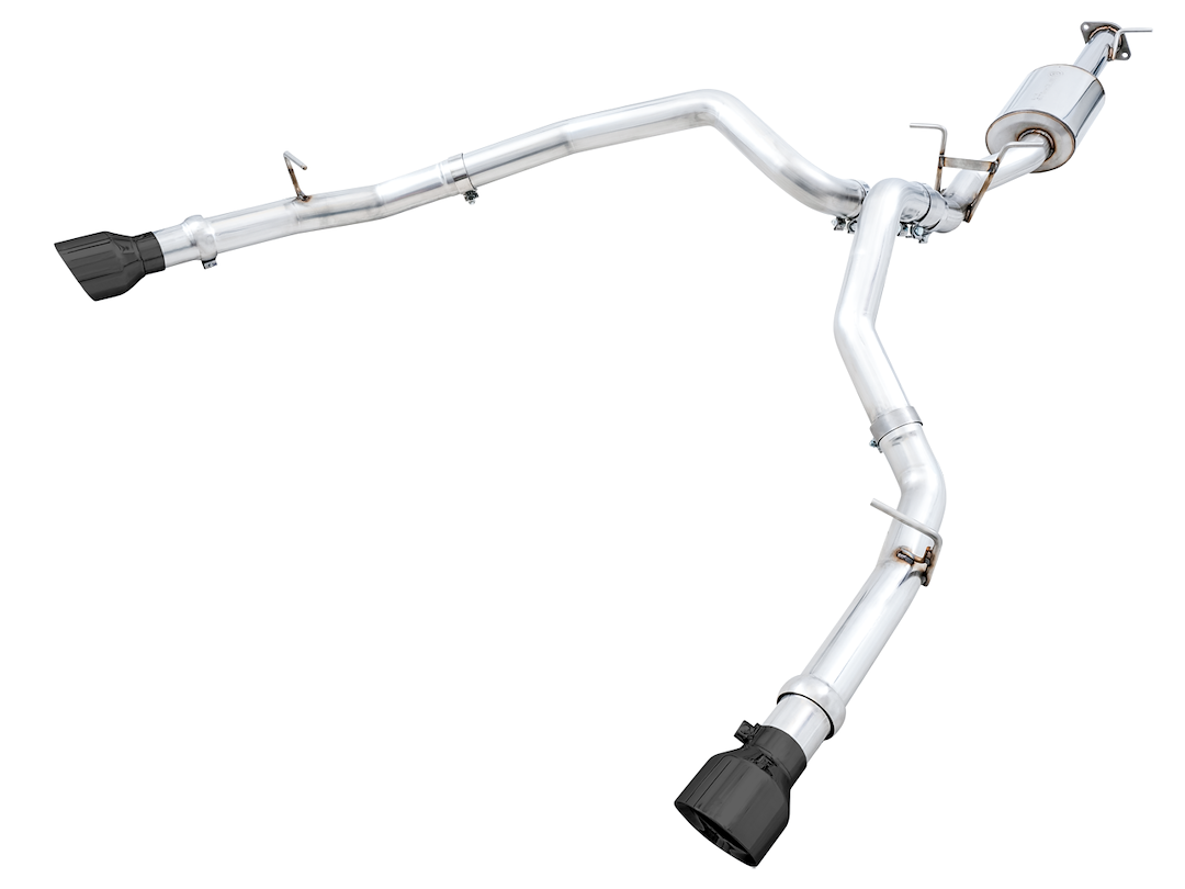 AWE Tuning Exhaust System Kit, 0FG Cat-Back System, T304L Stainless Steel, With Muffler, Single Exhaust with Dual Exits, Rear Exit – 3015-33006