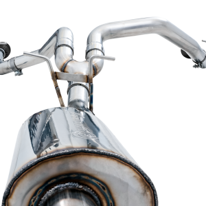 AWE Tuning Exhaust System Kit, 0FG Cat-Back System, T304L Stainless Steel, With Muffler, Single Exhaust with Dual Exits, Rear Exit – 3015-33006