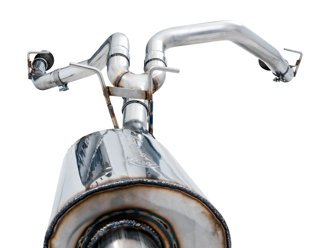 AWE Tuning Exhaust System Kit, 0FG Cat-Back System, T304L Stainless Steel, With Muffler, Single Exhaust with Dual Exits, Rear Exit – 3015-33006
