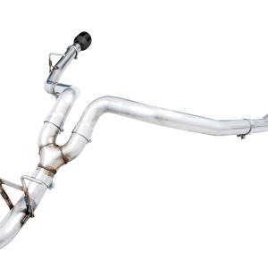 AWE Tuning Exhaust System Kit, 0FG Cat-Back System, T304L Stainless Steel, With Muffler, Single Exhaust with Dual Exits, Rear Exit – 3015-33006