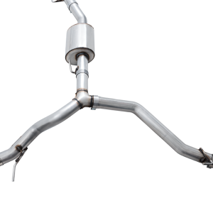 AWE Tuning Exhaust System Kit, Tread Edition Cat-Back System, Stainless Steel, Without Muffler, 3 Inch Pipe Diameter – 3015-33101