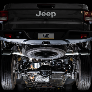 AWE Tuning Exhaust System Kit, Tread Edition Cat-Back System, Stainless Steel, Without Muffler, 3 Inch Pipe Diameter – 3015-33101