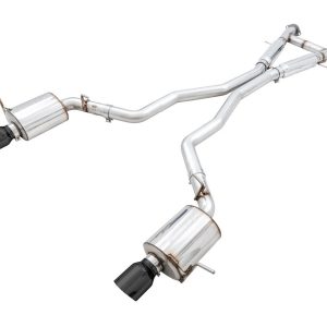 AWE Tuning Exhaust System Kit, Touring Edition Cat-Back System, Stainless Steel, Without Muffler, Dual Exhaust, Rear Exit – 3015-33121