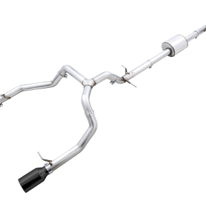 AWE Tuning Exhaust System Kit, 0FG Cat-Back System, Stainless Steel, Without Muffler, Single Exhaust with Dual Exits, Rear Exit – 3015-33206
