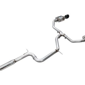 AWE Tuning Exhaust System Kit, Touring Edition Cat-Back System, Stainless Steel, With Muffler, Single Exhaust with Dual Exit, Rear Exit – 3015-33275