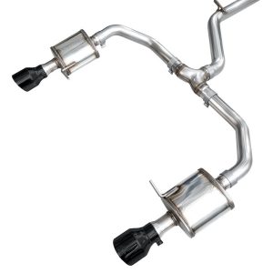 AWE Tuning Exhaust System Kit, Touring Edition Cat-Back System, Stainless Steel, With Muffler, Single Exhaust with Dual Exit, Rear Exit – 3015-33275