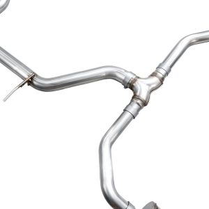 AWE Tuning Exhaust System Kit, Touring Edition Cat-Back System, Stainless Steel, With Muffler, Single Exhaust with Dual Exit, Rear Exit – 3015-33275