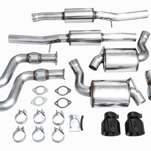 AWE Tuning Exhaust System Kit, Touring Edition Cat-Back System, Stainless Steel, With Muffler, Dual Exhaust with Dual Outlet, Rear Exit – 3015-33400