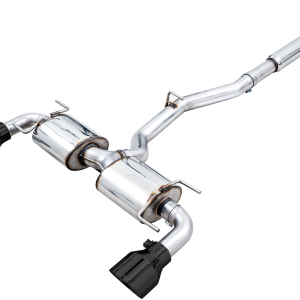 AWE Tuning Exhaust System Kit, Touring Edition Cat-Back System, Stainless Steel, Without Muffler, Single Exhaust with Dual Outlet – 3015-33486