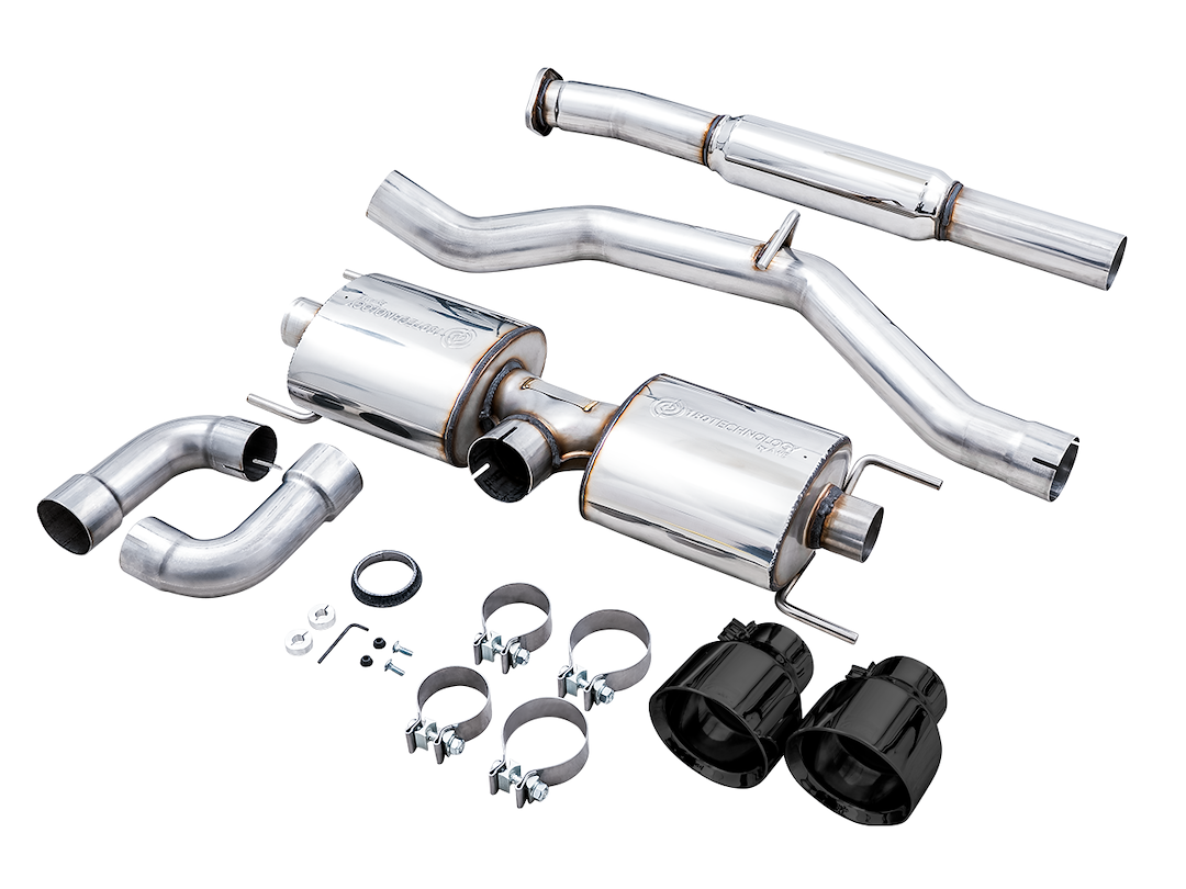 AWE Tuning Exhaust System Kit, Touring Edition Cat-Back System, Stainless Steel, Without Muffler, Single Exhaust with Dual Outlet – 3015-33486