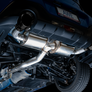 AWE Tuning Exhaust System Kit, Touring Edition Cat-Back System, Stainless Steel, Without Muffler, Single Exhaust with Dual Outlet – 3015-33486