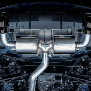 AWE Tuning Exhaust System Kit, Touring Edition Cat-Back System, Stainless Steel, Without Muffler, Single Exhaust with Dual Outlet – 3015-33486