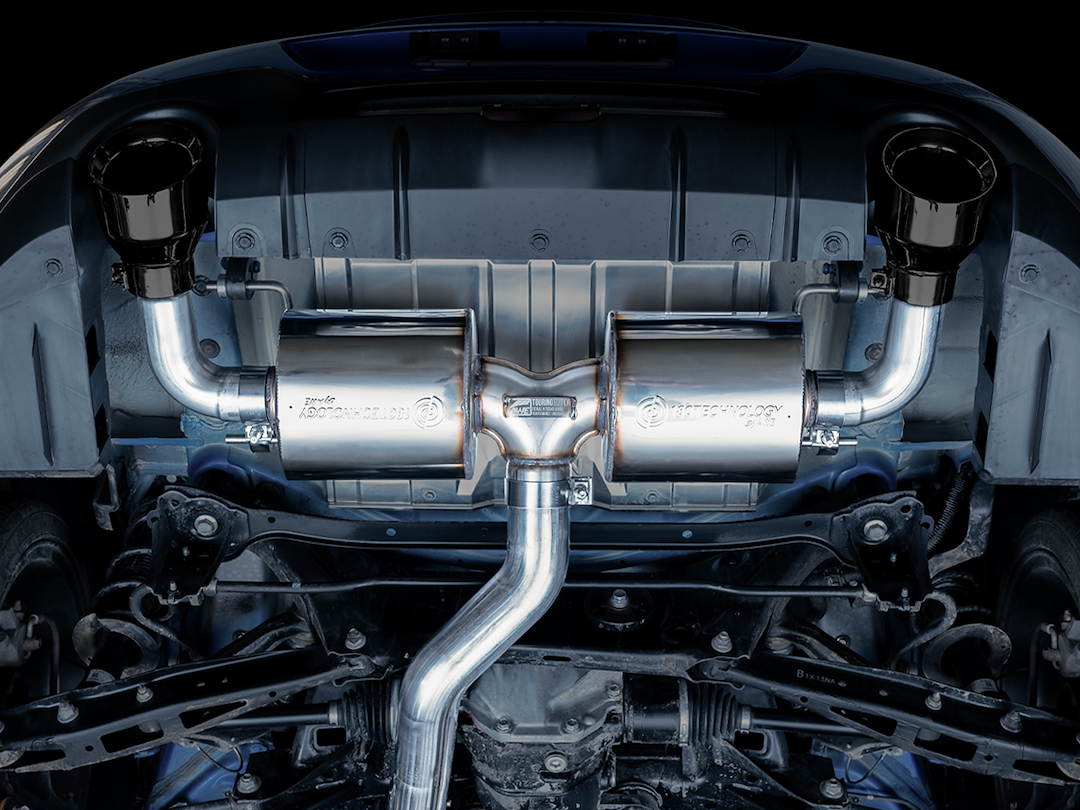 AWE Tuning Exhaust System Kit, Touring Edition Cat-Back System, Stainless Steel, Without Muffler, Single Exhaust with Dual Outlet – 3015-33486