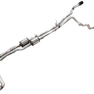 AWE Tuning Exhaust System Kit, 0FG Cat-Back System, Stainless Steel, With Muffler, Dual Exhaust with Dual Exits, Rear Exit – 3015-33530