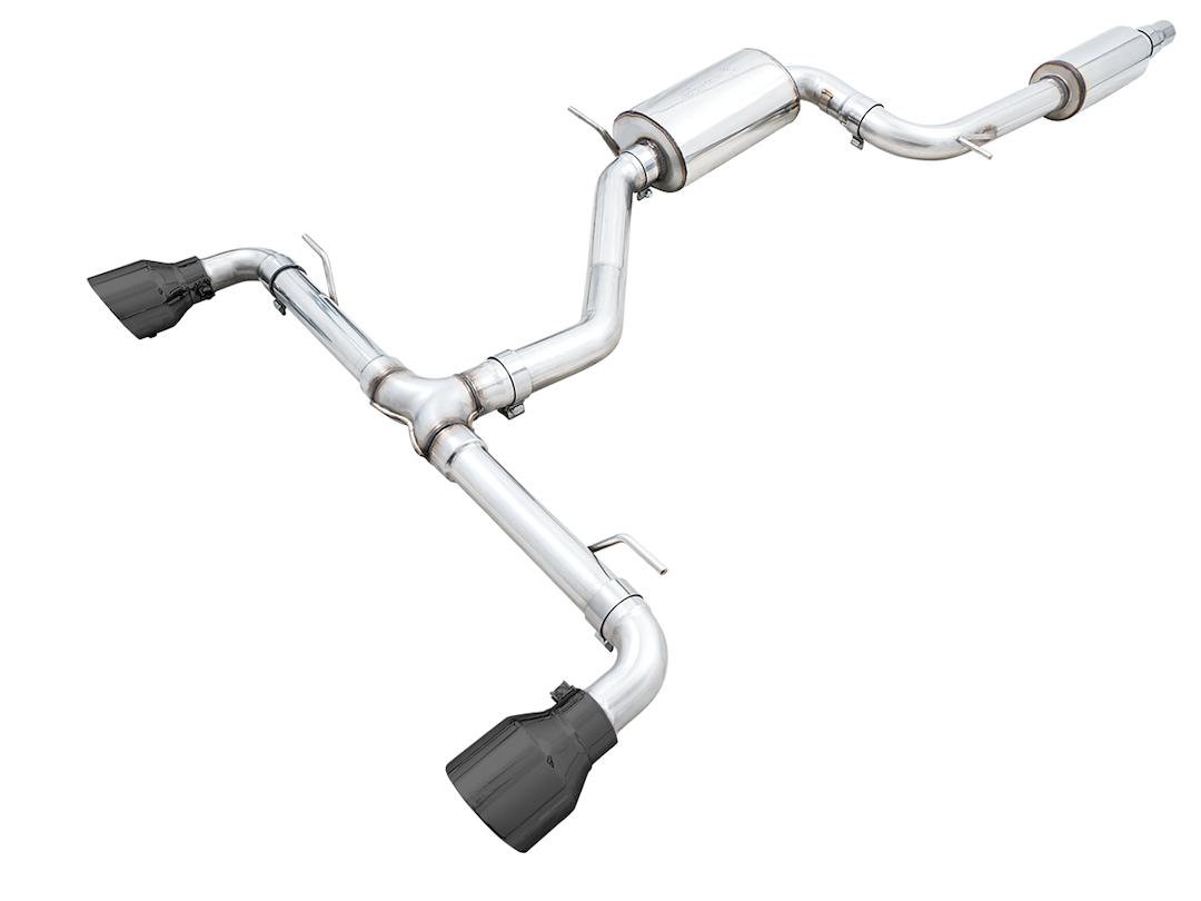 AWE Tuning Exhaust System Kit, Touring Edition Cat-Back System, Stainless Steel, Without Muffler, Single Exhaust with Dual Outlet – 3015-33658