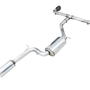 AWE Tuning Exhaust System Kit, Touring Edition Cat-Back System, Stainless Steel, Without Muffler, Single Exhaust with Dual Outlet – 3015-33658