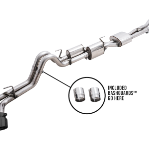 AWE Tuning Exhaust System Kit, 0FG Cat-Back System, Stainless Steel, With Muffler, Dual Exhaust with Dual Outlet, Side Exit – 3015-33826