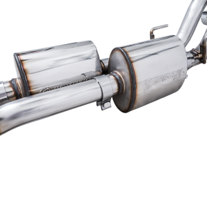 AWE Tuning Exhaust System Kit, 0FG Cat-Back System, Stainless Steel, With Muffler, Dual Exhaust with Dual Outlet, Side Exit – 3015-33826