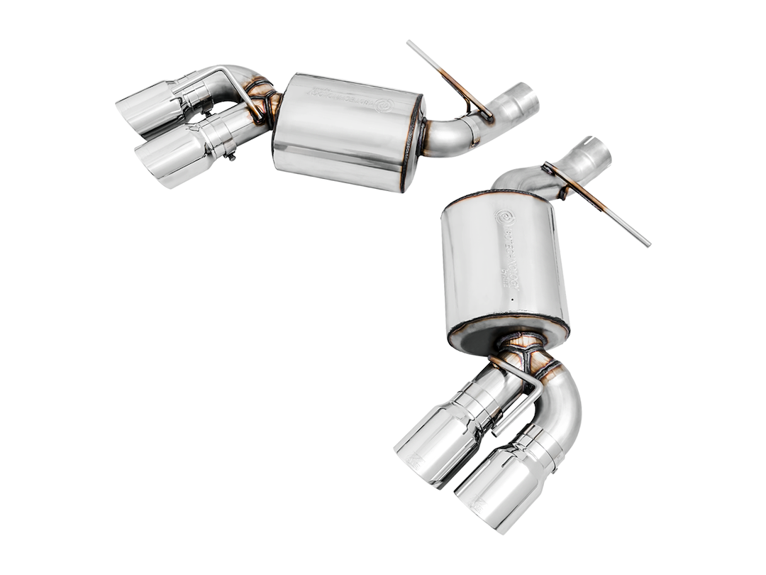 AWE Tuning Exhaust System Kit, Touring Edition Axle-Back System, Stainless Steel, Without Muffler, Single Exhaust with Quad Outlet – 3015-42093