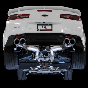 AWE Tuning Exhaust System Kit, Touring Edition Axle-Back System, Stainless Steel, Without Muffler, Single Exhaust with Quad Outlet – 3015-42093
