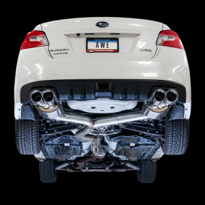 AWE Tuning Exhaust System Kit, Touring Edition Cat-Back System, Stainless Steel, Without Muffler, Single Exhaust with Dual Exits – 3015-42098