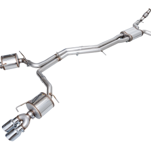 AWE Tuning Exhaust System Kit, Touring Edition Cat-Back System, Stainless Steel, With Muffler, Dual Exhaust with Quad Outlet, Rear Exit – 3015-42103