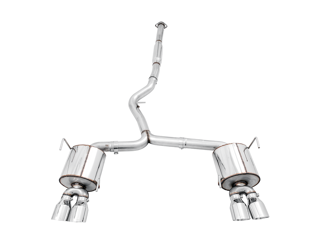 AWE Tuning Exhaust System Kit, Touring Edition Cat-Back System, Stainless Steel, Without Muffler, Single Exhaust with Dual Outlet – 3015-42104
