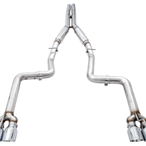 AWE Tuning Exhaust System Kit, Track Edition Cat-Back System, Stainless Steel, Without Muffler, Dual Exhaust, Rear Exit – 3015-42136