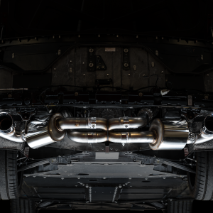 AWE Tuning Exhaust System Kit, Touring Edition Cat-Back System, Stainless Steel, Without Muffler, Dual Exhaust with Dual Outlet – 3015-42151