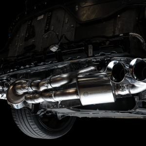 AWE Tuning Exhaust System Kit, Touring Edition Cat-Back System, Stainless Steel, Without Muffler, Dual Exhaust with Dual Outlet – 3015-42151