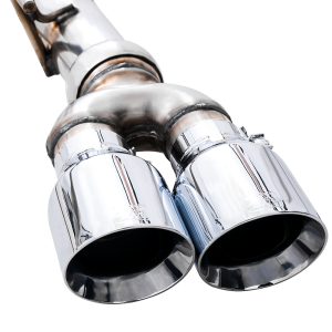 AWE Tuning Exhaust System Kit, 0FG Cat-Back System, Stainless Steel, Without Muffler, Single Exhaust with Dual Exits, Rear Exit – 3015-42201