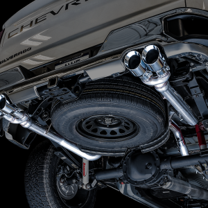 AWE Tuning Exhaust System Kit, 0FG Cat-Back System, Stainless Steel, Without Muffler, Single Exhaust with Dual Exits, Rear Exit – 3015-42201