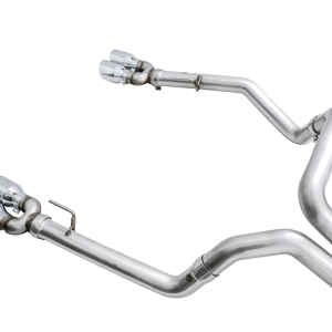 AWE Tuning Exhaust System Kit, 0FG Cat-Back System, Stainless Steel, Without Muffler, Single Exhaust with Dual Exits, Rear Exit – 3015-42203