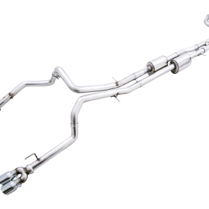 AWE Tuning Exhaust System Kit, 0FG Cat-Back System, T304L Stainless Steel, Without Muffler, Dual Exhaust with Dual Exit, Rear Exit – 3015-42284